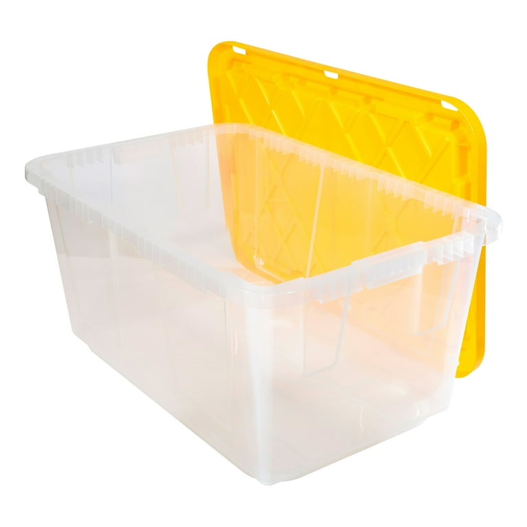 Yellow Lid 30 Gallon Storage Bin Home Depot Office Depot® Brand By