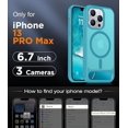 thumbnail image 2 of Funda con Soporte Magnético invisible, Delgada Mate, para iPhone 13 Pro Max, Azul Lago, 2 of 7