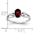 thumbnail image 2 of Primal Gold 14 Karat White Gold 7x5mm Oval Garnet and A Diamond Ring, 2 of 4