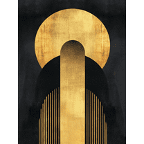 Abstract Gold Geometric Canvas Art Print,Suitable for Living Room,Bedroom,Office,Dining Room and Hallway Decoration.