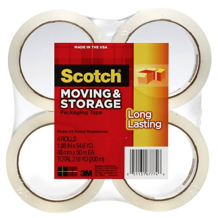 Scotch Long Lasting Storage & Packaging Tape 4 Pack