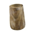 thumbnail image 3 of Jarrón de madera con flores secas, maceta decorativa hecha a mano para centros de mesa. Blanco lavado, 3 of 9