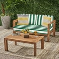 thumbnail image 5 of Outdoor Loveseat Cushion Set, 48 x 24 inch, Water Repellent Patio Furniture Cushions Replacement with Removable Cover(Green White Stripe), 5 of 8