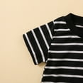 thumbnail image 5 of Utoimkio Toddler Baby Boys Summer Clothes Short Sleeve Striped Print T-Shirt Tops+Short Pants Two Piece Summer Outfit Set, 5 of 9