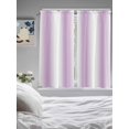 thumbnail image 3 of Bedroom Curtains 63 Inches length, Light Purple White Window Treatment Curtain Drapes, Gradient Solid Stripes Geometric Rod Pocket Curtain Panels for Living Room Kitchen, 42"x63", 2 Panels, 3 of 7