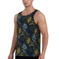 thumbnail image 2 of Balery Sunflowers Pattern Men's Workout Tank Top Gym Muscle Tee Fitness Bodybuilding Sleeveless T Shirt Quick Dry Fit Muscle Tank Top Slim-Fit Tank-Large, 2 of 7