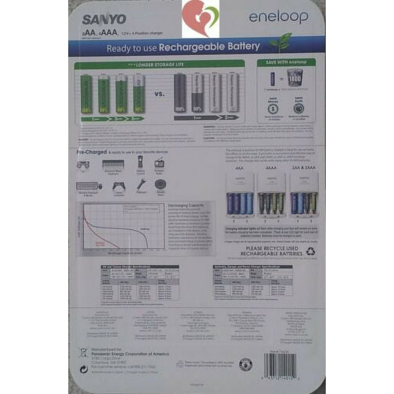 Sanyo Eneloop Rechargeable Battery 8x AA, 4x AAA 3rd Gen Sanyo Eneloop Rechargeable Battery 8x AA, 4x AAA 3rd Gen