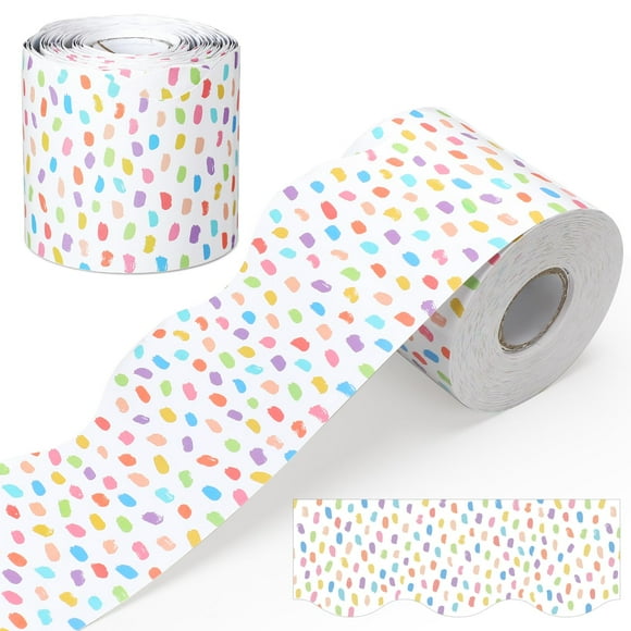 Bordes para tablón de anuncios Zonon Rainbow Dots, 20 m x 7,6 cm