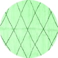 thumbnail image 1 of Ahgly Company Indoor Round Solid Emerald Green Modern Area Rugs, 6' Round, 1 of 4