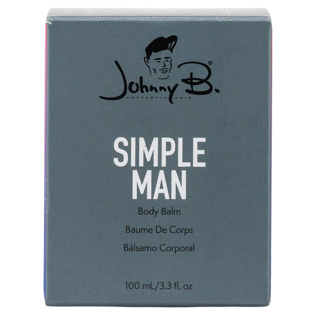Johnny B Simple Man Body Balm, Moisturizing Lotion for Men 3.3 oz.