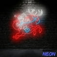 thumbnail image 3 of Handmadetneonsign Santa Riding Reindeer Neon Sign, Santa's Reindeer Wall Art, Christmas Home Wall Decor 73222, 3 of 5