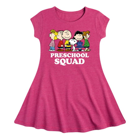 

Peanuts - Preschool Squad - Toddler And Youth Girls Fit And Flare Dress