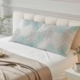 thumbnail image 4 of Aqua White Body Pillow Covers 20"x54", Abstract Grey Chrysanthemum Flower Floral Soft Brushed Microfiber Breathable Throw Pillow Covers, Pillowcase with Zipper for Couch Sofa Bedroom Living Room, 4 of 9