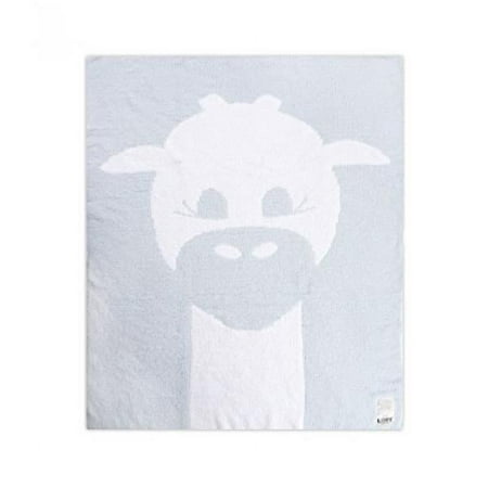 ***DISCONTINUED*** CLOUD KNIT GIRAFFE BLANKET Blue