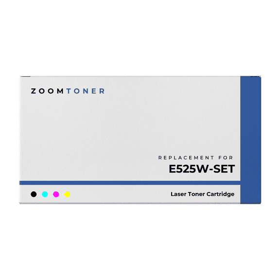 Zoomtoner Compatible with Dell E525W SET Laser Toner Cartridge - Regular Yield - Black Cyan Magenta Yellow