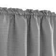 thumbnail image 2 of Curtainking Kitchen Curtains Waffle Textured Grey Tier Curtains 36x24 inch for Bathroom 2 Panels Rod Pocket Short Curtains, 2 of 8