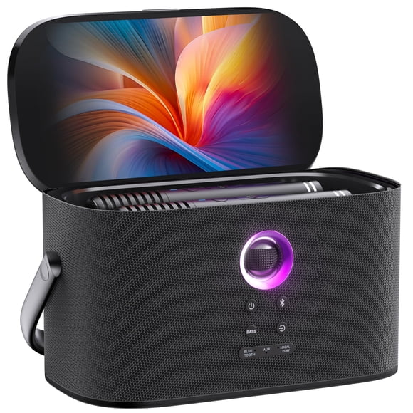 Máquina de karaoke Ikarao Shell S2 140W WiFi HDMI con micrófonos