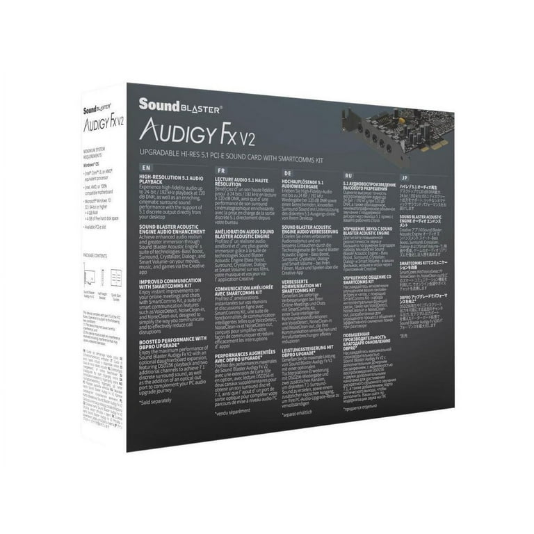 Creative Sound Blaster Audigy Fx V2 Upgradable Hi-res PCI-e Sound