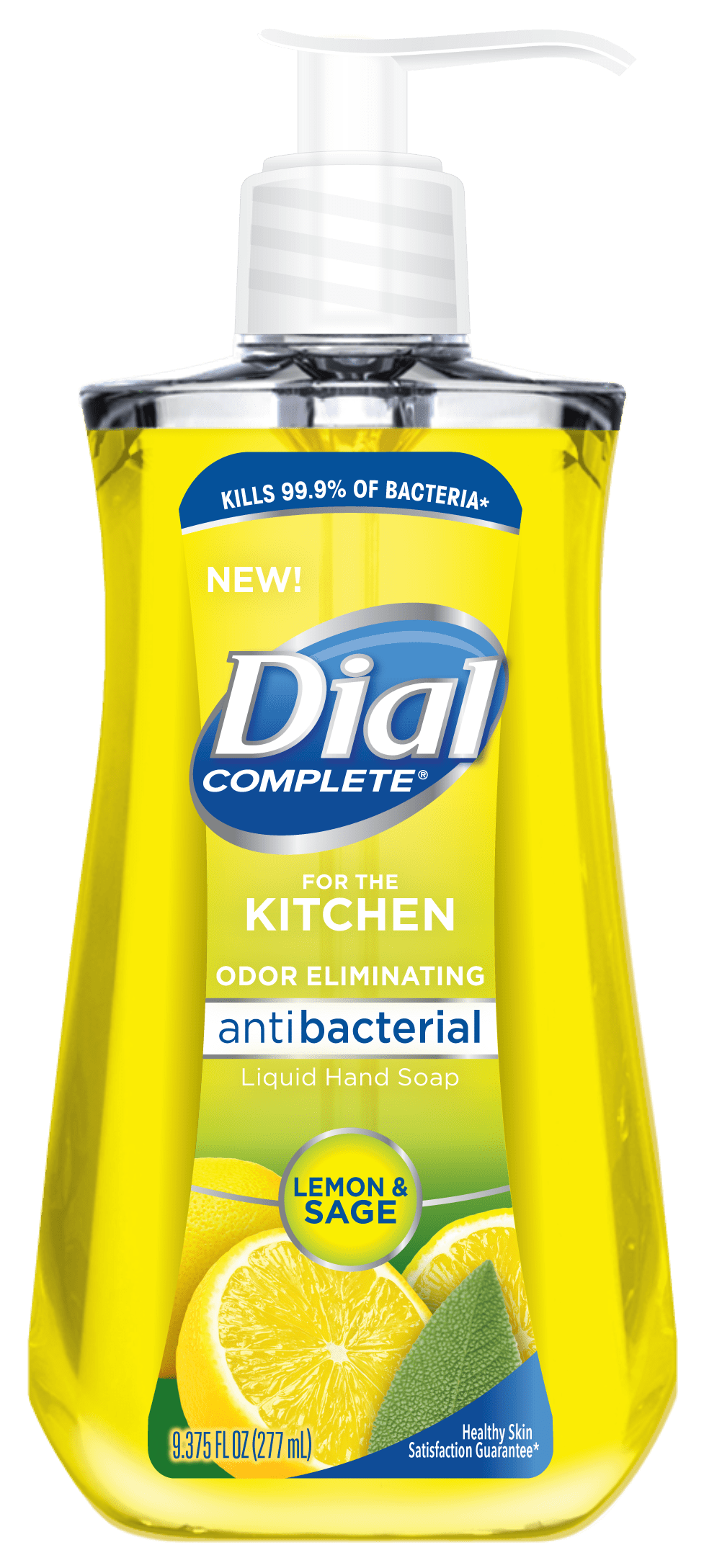 Dial Antibacterial Liquid Hand Soap, Lemon & Sage For the Kitchen, 7.5