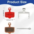 thumbnail image 2 of Disc Brake Pad 1.15" x 1.3" Semi-Metallic Bike Brake Pads with Spring and Pin for BB7 M355 M446 M640 Mountain Road Bikes, Red, 2 of 7
