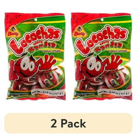 (2 pack) Beny Locochas Sandia Watermelon Candy Bag, 5.1 oz, Allergen-Free, Hard Candy