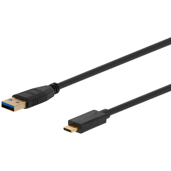 Monoprice USB 3.0 Type-C to Type-A Cable - 3 Feet - Black, for Nintendo Switch, Samsung Galaxy S10 S9 S8 Note, Android