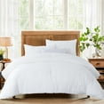thumbnail image 2 of RUIKASI Seersucker Queen Comforter Set (90x90 inches), 3 Pieces- 100% Soft Washed Microfiber Lightweight Bedding with 2 Pillowcases, All Season Down Alternative,White, 2 of 7