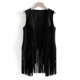 thumbnail image 1 of Women's Cardigans Women Autumn Winter Suede Ethnic Sleeveless Tassels Fringed Vest Cardigan, 1 of 5