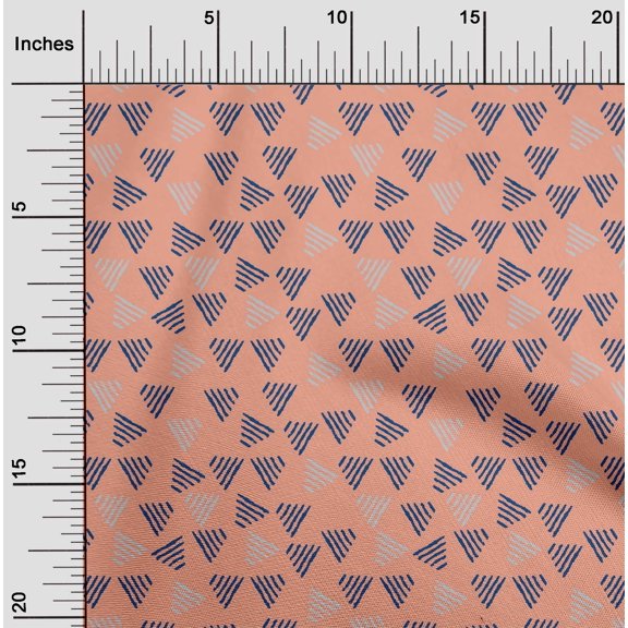 oneOone Cotton Silk Fabric Triangle Block Fabric Prints By Yard 42 Inch Wide