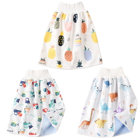 Ruyang 3 Pack Baby Toilet Training Pants Set Waterproof Shorts Cloth Diapers Skirts Boys Girls Night Time Sleeping Bottoms