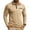 Beige, variant on fnnxeal Mens Polo Shirts, Collared Fall Winter Casual Knit Long Sleeve Zipper with Pocket Dark Blue Polo Shirts for Men Size 2XL