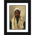 thumbnail image 1 of Franz Xaver Kosler 17x24 Black Ornate Framed Double Matted Museum Art Print Titled: An Arab, 1 of 5