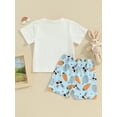 thumbnail image 4 of Jxzom Toddler Baby Boy Easter Outfit 6 12 18 Months 2T 3T 4T Mr Steal Your Eggs Short Sleeve T-Shirt and Shorts Summer Clothes Set, 4 of 8