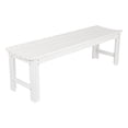 thumbnail image 3 of Shine Company 4205WT Belfort 60 in. Backless Garden Bench - White, 3 of 4
