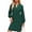 A Green, variant on UVN Dresses for Women Long Sleeve V Neck Dress Fall Casual Midi Dress