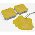 thumbnail image 5 of Inkdotpot Hang Tags Good Bye Tension Hello Pension Retirement Favor Bracket Shape Gift Tags Real Rose Gold Foil Bonbonniere Tag Pack Of 50, 5 of 7