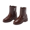 thumbnail image 3 of FashionCha Mini Doll Figure Boots Pair for 1/8 Scale Action Figure Accessory Female Male PVC Simulation Shoe Kit Suitable for Collectors Display Gift Giving Home brown, 3 of 8