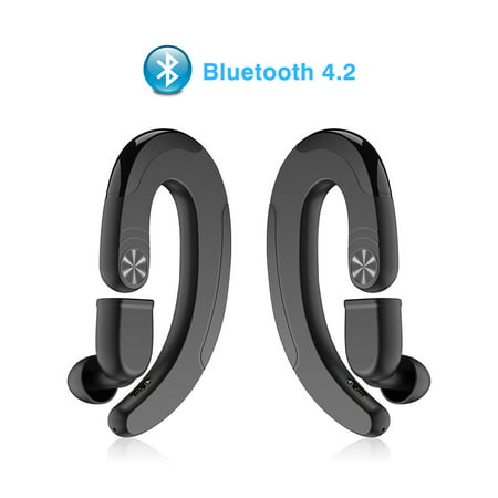 Wireless Earbud, EEEKit Mini True Wireless Bone Conduction  Bluetooth 4.2 EDR Sport Headset Stereo Noise-Canceling Hands-Free Headphone with (Best Bluetooth Bone Conduction Headphones)