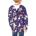 thumbnail image 4 of chaqlin White Horse Hoodies for Girls 8-10 Casual Zipper Hoodie Sweatshirts Rainbow Print Long Sleeve Jacket Lightweight Loose Fit Hoodie Coat with Pocket Fall Winter Clothes, 4 of 7