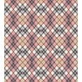 thumbnail image 3 of Abstract Duvet Cover Set, Irish Vintage Fashion Tartan Motif Royal Lines Picture Print, Decorative 3 Piece Bedding Set with 2 Pillow Shams, Queen Size, Pale Pink Ivory Grey, by Ambesonne, 3 of 3