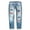 Blue, variant on Aayomet Jean Bell Bottom Pants for Women plus Size Womens Jeans Independence Day Print Ripped Pants,Dark Blue XL