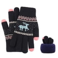 thumbnail image 4 of Mujer Navidad doble capa cervatillo más gruesos guantes cálidos tejer guantes de muñeca mitones Fridja  nalpqowj3232, 4 of 4