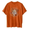 thumbnail image 3 of Womens Casual Round-Neck Printed T-Shirt Loose Short Sleeve Tops Blouse, 3 of 3