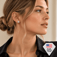 thumbnail image 6 of Cate & Chloe Lealani 18k White Gold Plated Dainty Stud Earrings for Women with Swarovski Crystals, 6 of 8