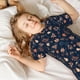 thumbnail image 5 of Balery Autumn Leaves With Blue Conjunto de Pijama Infantil de Manga Corta con Estampado – Ropa de Dormir de Algodón Suave-Small, 5 of 6