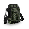 thumbnail image 3 of HELLHERO American Flag Pattern Crossbody Bags Polyester Double Zipper Travel Crossbody Purse for Casual Travel, 3 of 7