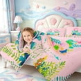 thumbnail image 4 of Manfei Sealife Axolotl 7-Piece Twin Bedding,Kawaii Ocean Animal Bedding Comforter Set,Pink Reversible, 4 of 7