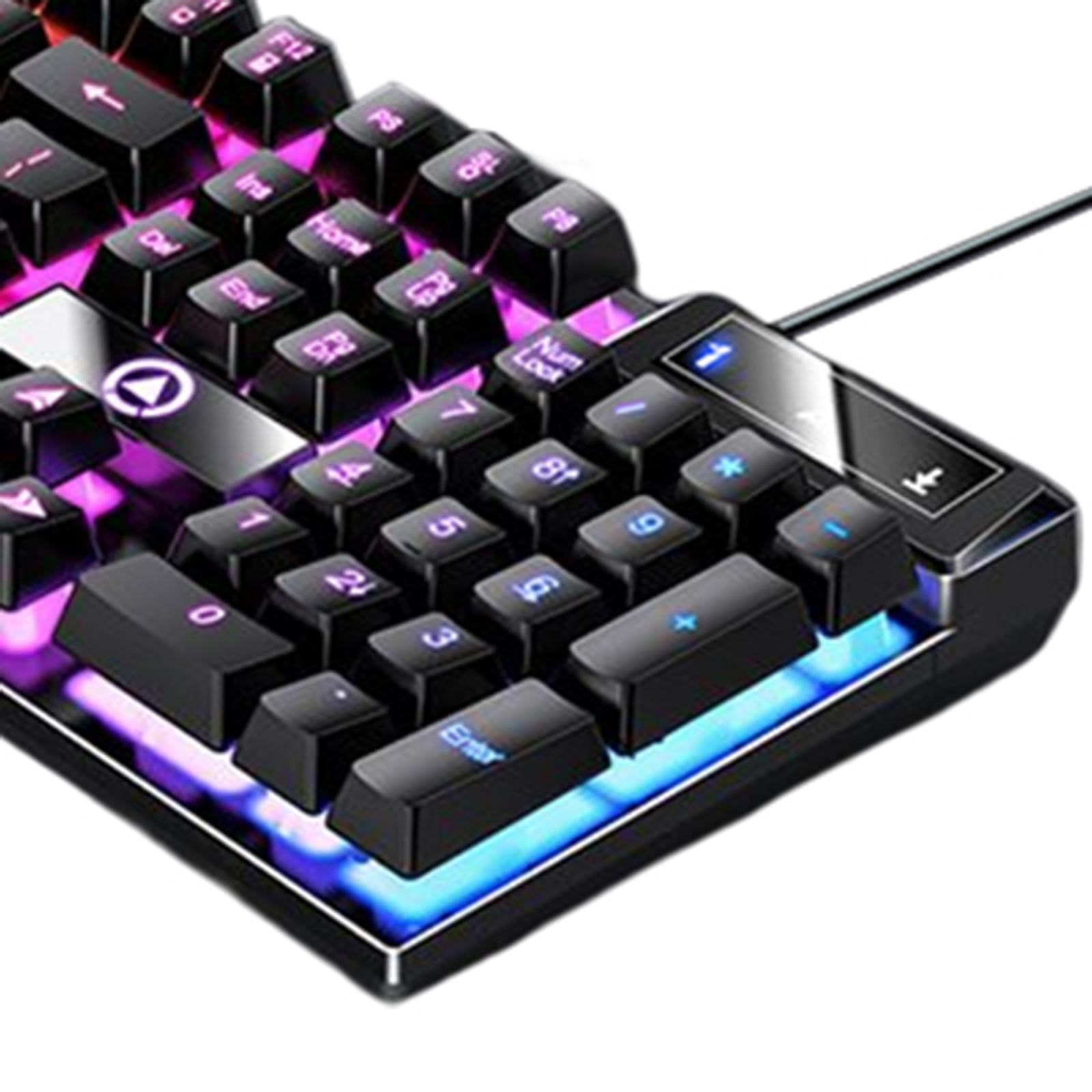 Mechanical Gaming Keyboard USB RGB Backlit for PC Game Office Black