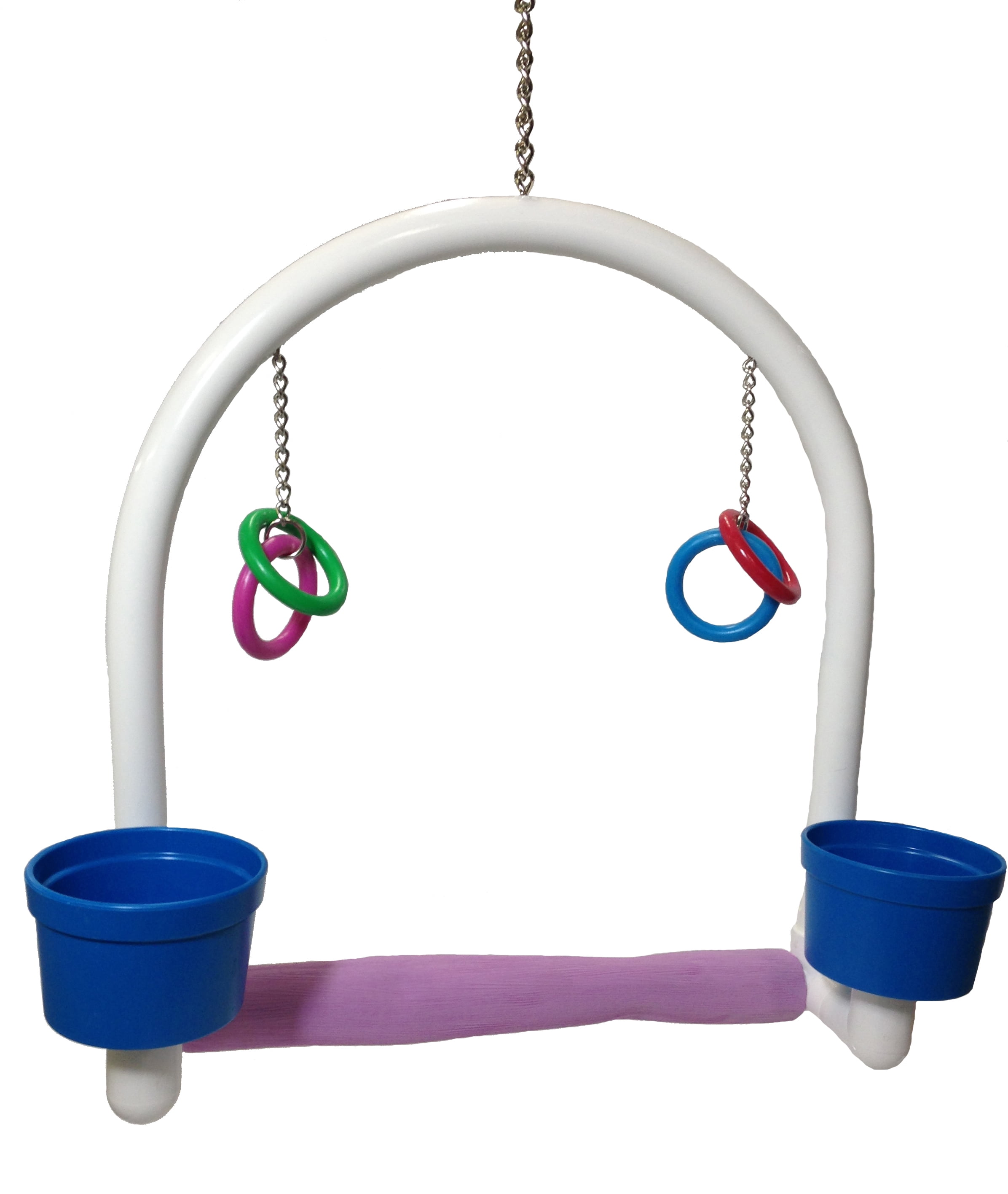 Feathersmart Parrot Bird Pvc Swing Large Walmart Com
