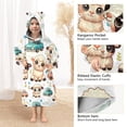 thumbnail image 4 of Dailycode Wearable Blanket Hoodie Oversized Sherpa Flannel Blankets with Pocket for 3-14 Year Old Cute Lamb and Car, 4 of 7